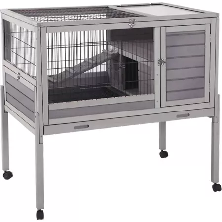 Aivituvin 1-Tier Indoor Rabbit Cage 37-in x 40-in x 23-in Rabbit Hutches