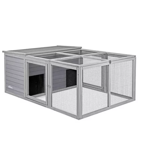 Aivituvin waterproof outdoor rabbit hutch with enclosure Rabbit Hutches