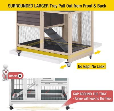 Image showing  2-Story Indoor/Outdoor Bunny Hutch, 34 in. x 41 in. x 26 in., AIR35