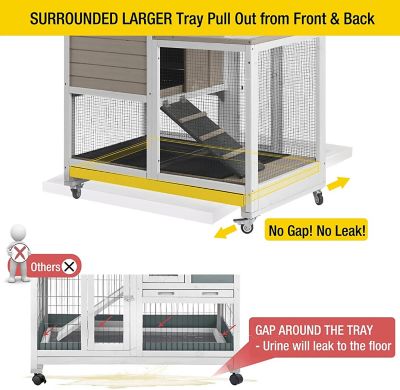 Image showing  2-Story Indoor/Outdoor Bunny Hutch, 34 in. x 41 in. x 26 in., AIR36