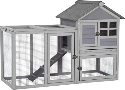 Aivituvin 2-Story Big Bunny Cage with No-Leak Tray