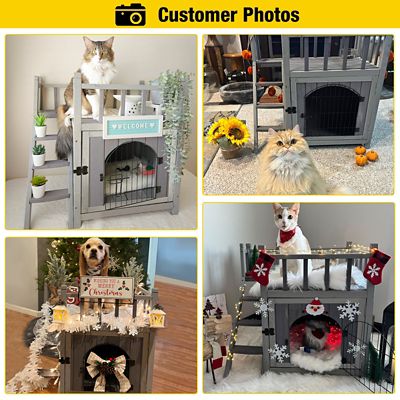 Image showing 6 th Aivituvin Outdoor Dog/Cat House, Indoor Cat House, AIR08-B