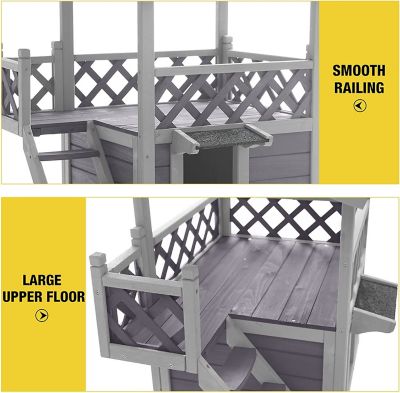 Image showing  Indoor/Outdoor Wooden Cat House, AIR09-B
