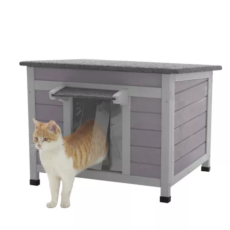 Aivituvin Indoor/Outdoor Wooden Cat House AIR12-B Outdoor Cat Houses