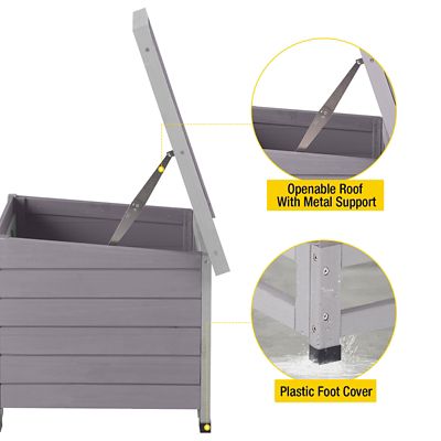 Image showing  Indoor/Outdoor Wooden Cat House, AIR12-B