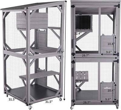 Image showing 5 th Aivituvin Outdoor Cat House Catio