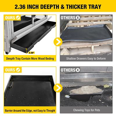 Image showing  Large 2-Level Guinea Pig and Hamster Cage on Wheels, 39.45 in. x 19.7 in.