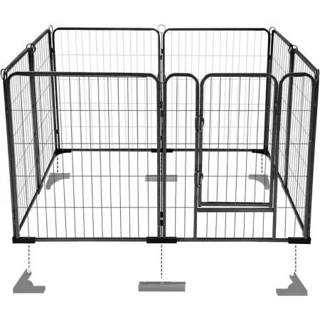 Aivituvin 8-Panel Indoor/Outdoor Dog Exercise Pen 31 in. Pet Exercise Pens