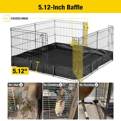 Image showing  Indoor/Outdoor Portable Pet Play Pen with Floor, Small, Combines with Rabbit Hutch