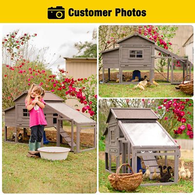 Image showing 5 th Aivituvin Wooden Chicken Coop with Wheels, 1 to 2 Hen Capacity