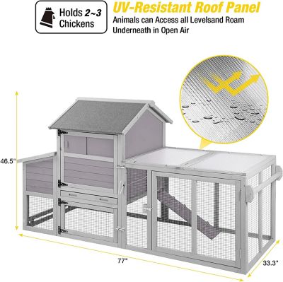 Image showing  Chicken Tractor Mobile Chicken Coop, 2 to 4 Chicken Capacity