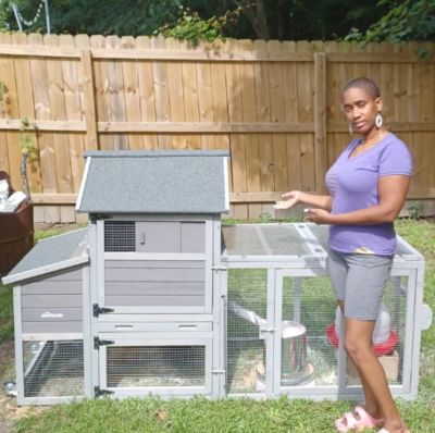 Image showing 6 th Aivituvin Chicken Tractor Mobile Chicken Coop, 2 to 4 Chicken Capacity