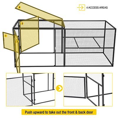 Image showing  Metal Chicken Coop Extension Run, Combines with AIR27, AIR31, AIR32 Chicken Coops