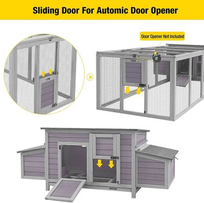 Image showing  Large Chicken Coop with Run, 4 to 6 Chicken Capacity