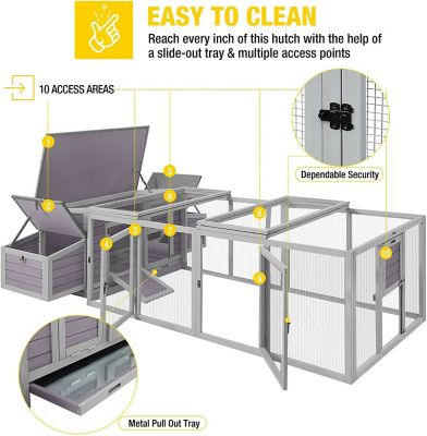 Image showing 5 th Aivituvin Large Chicken Coop with Run, 4 to 6 Chicken Capacity