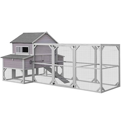 Aivituvin Large Chicken Coop with Run for 8-10 Chickens, AIR46 Smaller than 8-10 chickens, would be more comfotable with 3-6 living space