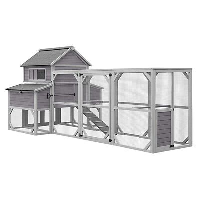 Aivituvin Large Chicken Coop with Run, 8 to 10 Chicken Capacity, AIR46