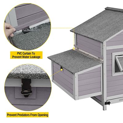 Image showing  Wooden Chicken Hen House, 3 to 4 Chicken Capacity