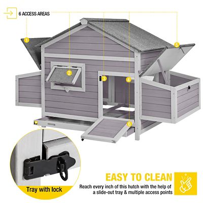 Image showing  Wooden Chicken Hen House, 3 to 4 Chicken Capacity