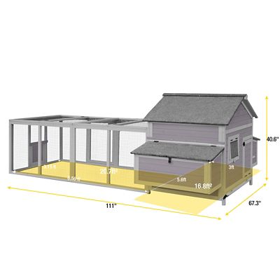 Image showing 5 th Aivituvin Wooden Chicken Hen House, 3 to 4 Chicken Capacity