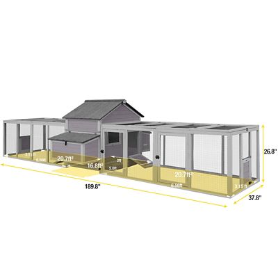 Image showing 6 th Aivituvin Wooden Chicken Hen House, 3 to 4 Chicken Capacity
