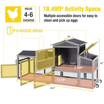 Image showing  Mobile Chicken Tractor, 2-3 Chicken Capacity
