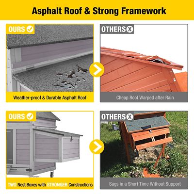 Image showing  Chicken Tractor Large Mobile Chicken Coop, 2 to 3 Chicken Capacity