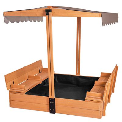 Aivituvin Kids Sandbox with Cover & Bench, GUT05