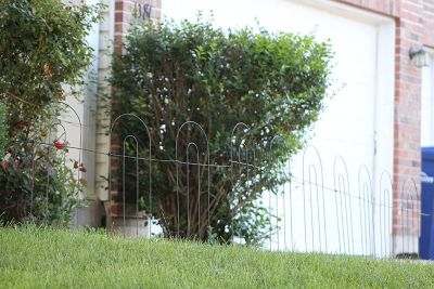 Image showing  20 ft. x 32 in. Galvanized Rustproof Garden Fence, Black, 14-Pack