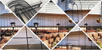 Image showing  20 ft. x 32 in. Galvanized Rustproof Garden Fence, Black, 14-Pack