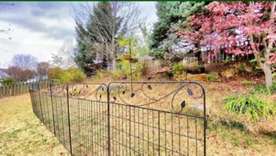 Image showing  3 ft. x 44 in. Garden Fence, Black, 4-Pack