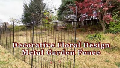 Image showing 5 th Ashman 3 ft. x 44 in. Garden Fence, Black, 4-Pack