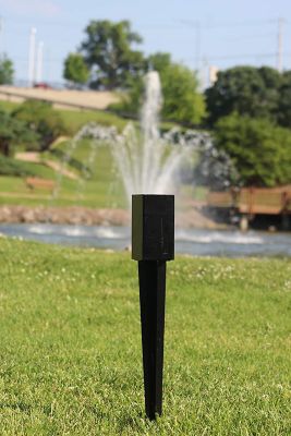 Image showing  Fence Post Anchor 30 Inches Tall, 3.25 x 3.25 Inches Wide, Ideal for securing Mailbox Posts, Deck Posts, 1 Pack