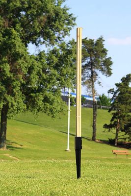 Image showing  Fence Post Anchor 30 in. Tall, 3.25 x 3.25 in. Wide, Ideal for securing Mailbox Posts, Deck Posts, 2 Pack