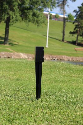Image showing  Fence Post Anchor 30 in. Tall, 3.25 x 3.25 in. Wide, Ideal for securing Mailbox Posts, Deck Posts, 2 Pack