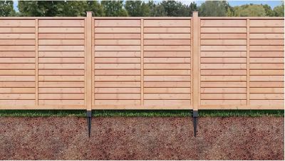 Image showing 5 th Ashman Fence Post Anchor 30 in. Tall, 3.25 x 3.25 in. Wide, Ideal for securing Mailbox Posts, Deck Posts, 2 Pack