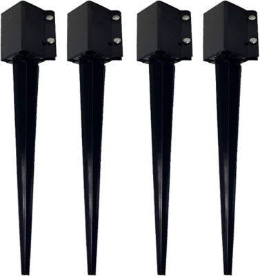 Ashman Fence Post Anchor 30 Inches Tall, 3.25 x 3.25 Inches Wide, Ideal for securing Mailbox Posts, Deck Posts, 4 Pack