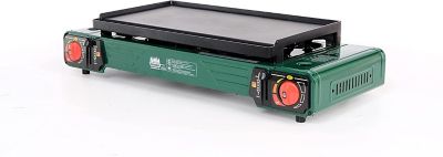 Image showing 5 th Mr. Outdoors Cookout 3 pc. Gift Pack (Includes Double Butane Stove, Griddle & 10 pc. Utensil Kit), MOC2SGP