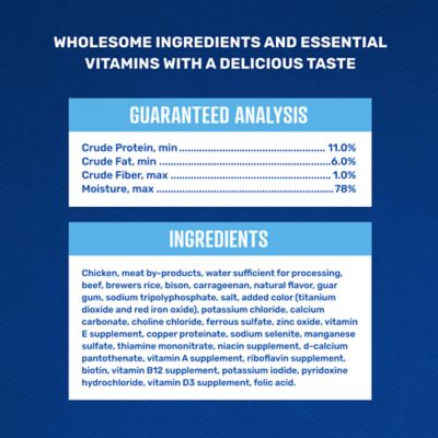 Image showing  Adult Chopped Hi-Protein Chicken and Beef Flavor Multi-Pack Wet Dog Food, 13.2oz, 12 pk.