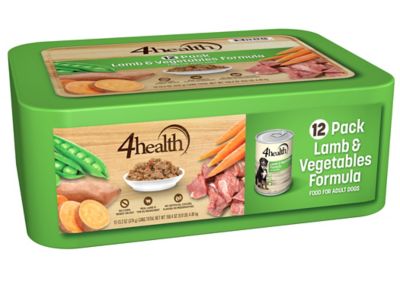 4health Adult Lamb and Vegetables Recipe Wet Dog Food, 13.2 oz., Pack of 12 Cans Terrific Lamb Wet Dog Food