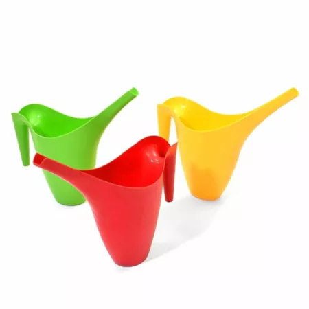 Ashman Watering Can Set of 3 Indoor and Outdoor Use Assorted Colors Including Red Green Yellow 2 Liter Capacity. Watering Cans