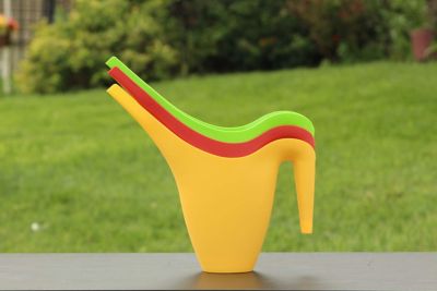 Image showing  Set of 3 Watering Can, Indoor and Outdoor Use, Assorted Colors included Red, Green, Yellow, 2 Liter Capacity