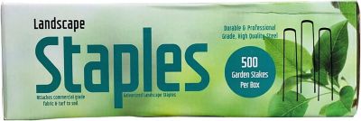 Image showing  6 in. Metal Galvanized Garden Stakes Landscape Staples, Sod Staples Garden Landscape Fabric Stakes, 500 ct.