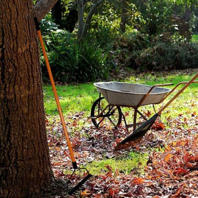 Image showing  Bow Rake (1 Pack) Heavy Duty Rake to Gather Fallen Leaves, Equipped with Rubber Grip Handle, Rust Resistant