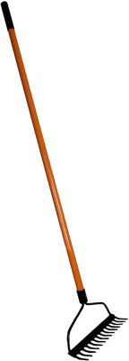 Image showing 5 th Ashman Bow Rake (1 Pack) Heavy Duty Rake to Gather Fallen Leaves, Equipped with Rubber Grip Handle, Rust Resistant