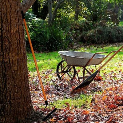 Image showing  Bow Rake (6 Pack) Heavy Duty Rake to Gather Fallen Leaves, Equipped with Rubber Grip Handle, Rust Resistant