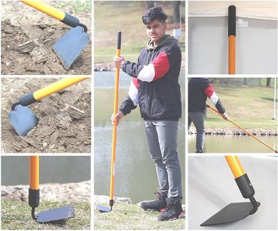 Image showing 7 th Ashman 3 pc. Assorted Garden Rakes, 2 Bow Rakes & 1 Garden Hoe