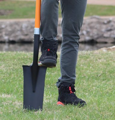 Image showing  Drain Spade Shovel (1 Pack) Long Handle Spade with D Handle Grip Durable Handle with a Metal Blade Multi-Purpose.