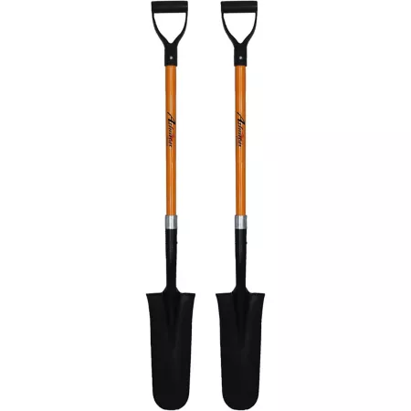 Ashman 2 Pack Long Handle Drain Shovel with D-Handle Durable Handle with Metal Blade Multi-Purpose Shovels & Digging Tools