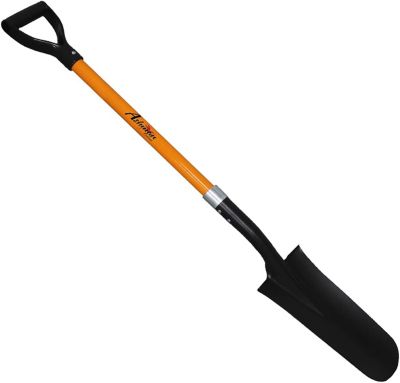 Image showing  Drain Spade Shovel (2 Pack) Long Handle Spade with D Handle Grip Durable Handle with a Metal Blade Multi-Purpose.